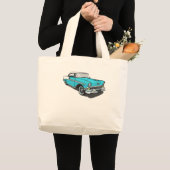 Chevy Bel Air - Blau Jumbo Stoffbeutel (Vorderseite (Produkt))