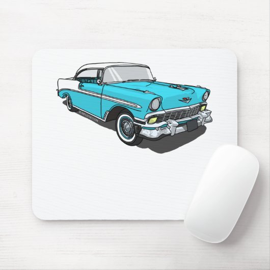 Chevy Bel Air - Blau Mousepad (Mit Mouse)