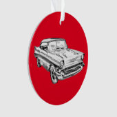 Chevy Bel Air-klassische Auto-Illustration 1957 Ornament (Vorderseite)