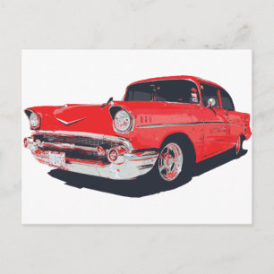 Chevy Bel Air Vektorillustration Postkarte