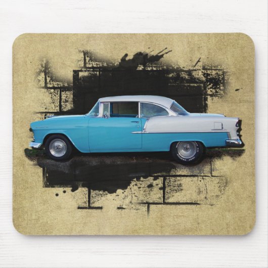 Chevy Bel Luft klassische Autos 1955 Mousepad (Vorne)