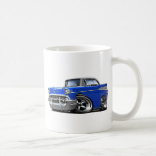 Chevy Belair Blau-Weißes frisiertes Auto 1957 Kaffeetasse