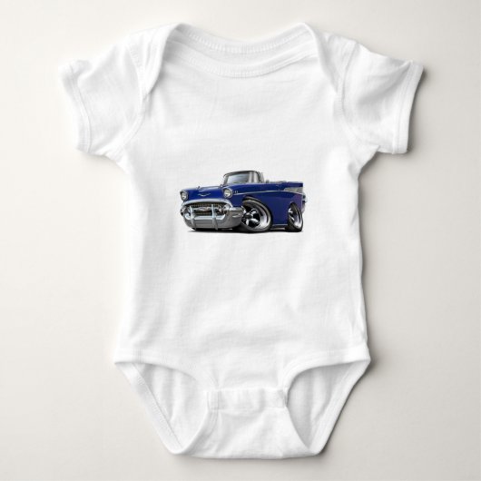 Chevy Belair dunkelblaues konvertierbares Baby Strampler (Vorderseite)