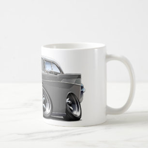 Chevy Belair Grau-Weißes frisiertes Auto 1957 Kaffeetasse