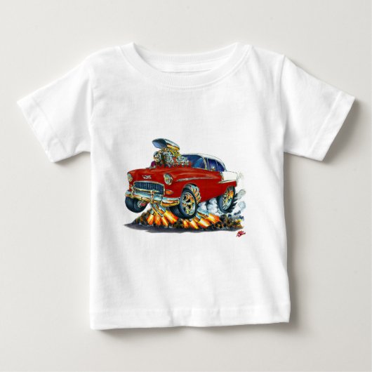 Chevy Belair kastanienbraunes Auto 1955 Baby T-shirt (Vorderseite)