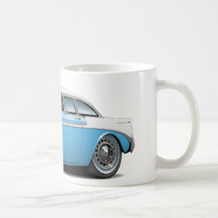 Chevy Belair lt 1956 Blau-Weiß Car Kaffeetasse