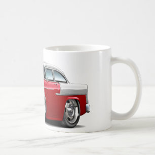 Chevy Belair Rot-Weißes Auto 1955 Kaffeetasse