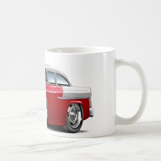 Chevy Belair Rot-Weißes Auto 1955 Kaffeetasse (Rechts)