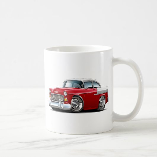 Chevy Belair Rot-Weißes Auto 1955 Kaffeetasse (Rechts)