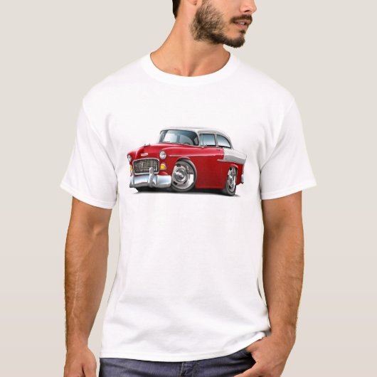 Chevy Belair Rot-Weißes Auto 1955 T-Shirt (Vorderseite)