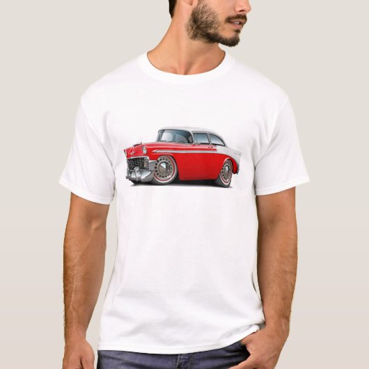 Chevy Belair Rot-Weißes Auto 1956 T-Shirt (Vorderseite)
