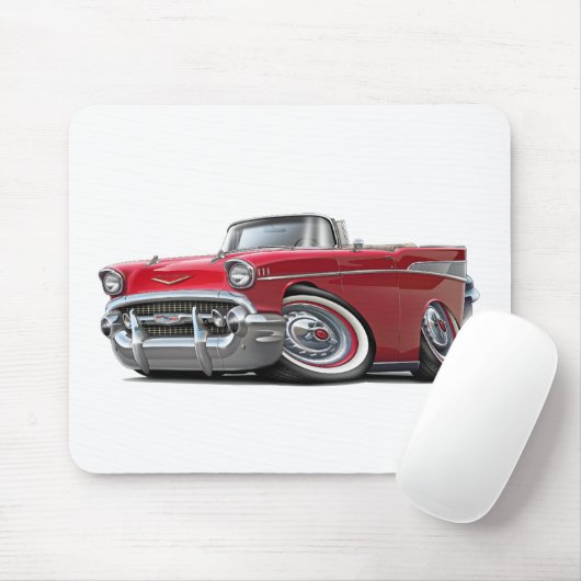Chevy Belair rotes Kabriolett 1957 Mousepad (Mit Mouse)