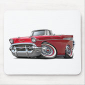 Chevy Belair rotes Kabriolett 1957 Mousepad (Vorne)