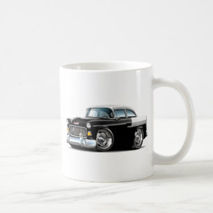 Chevy Belair Schwarz-weißes Auto 1955 Kaffeetasse