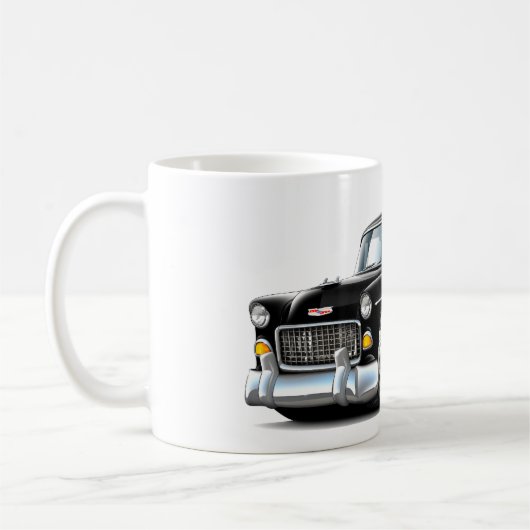 Chevy Belair schwarzes Auto 1955 Kaffeetasse (Links)