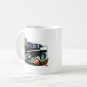 Chevy Belair schwarzes Auto 1956 Kaffeetasse (Vorderseite Links)