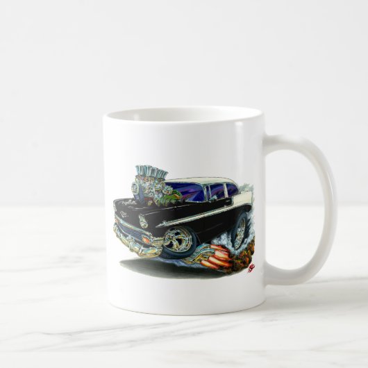 Chevy Belair schwarzes Auto 1956 Kaffeetasse (Rechts)