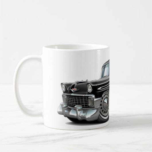 Chevy Belair schwarzes Auto 1956 Kaffeetasse (Links)