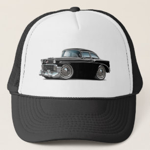 Chevy Belair schwarzes Auto 1956 Truckerkappe
