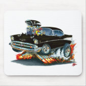 Chevy Belair schwarzes Auto 1957 Mousepad (Vorne)