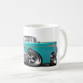 Chevy Belair Türkis-Kabriolett-frisiertes Auto Kaffeetasse (VorderseiteRechts)