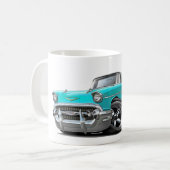 Chevy Belair Türkis-Kabriolett-frisiertes Auto Kaffeetasse (Vorderseite Links)