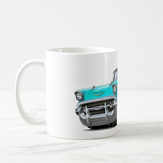 Chevy Belair Türkis-Kabriolett-frisiertes Auto Kaffeetasse (Links)