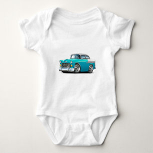 Chevy Belair Türkis-Weißes Auto 1955 Baby Strampler