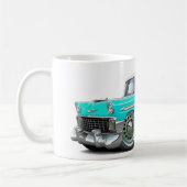 Chevy Belair Türkis-Weißes Auto 1956 Kaffeetasse (Links)