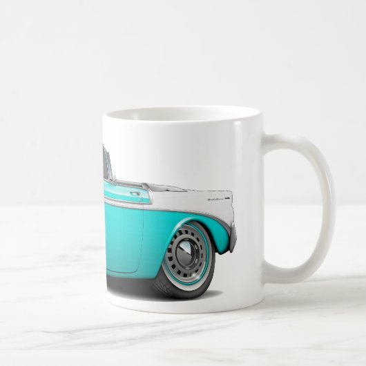 Chevy Belair Türkis-Weißes Kabriolett 1956 Kaffeetasse (Rechts)