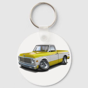 Chevy C10 Gelb-Weißer LKW 1970-72 Schlüsselanhänger
