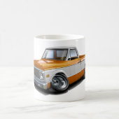 Chevy C10 Orange-Weißer LKW 1970-72 Kaffeetasse (Mittel)