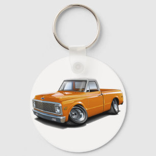 Chevy C10 Orange-Weißer Spitzen-LKW 1970-72 Schlüsselanhänger