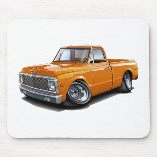 Chevy C10 Orangen-LKW 1970-72 Mousepad (Vorne)