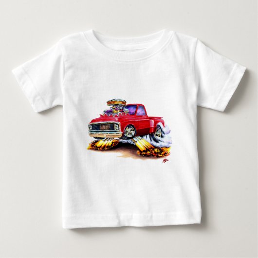 Chevy C10 Rot-LKW 1970-72 Baby T-shirt (Vorderseite)