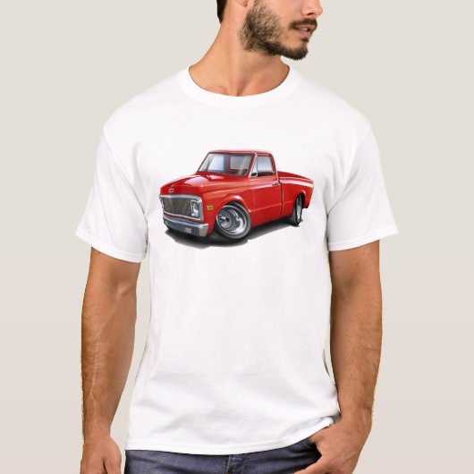 Chevy C10 Rot-LKW 1970-72 T-Shirt (Vorderseite)