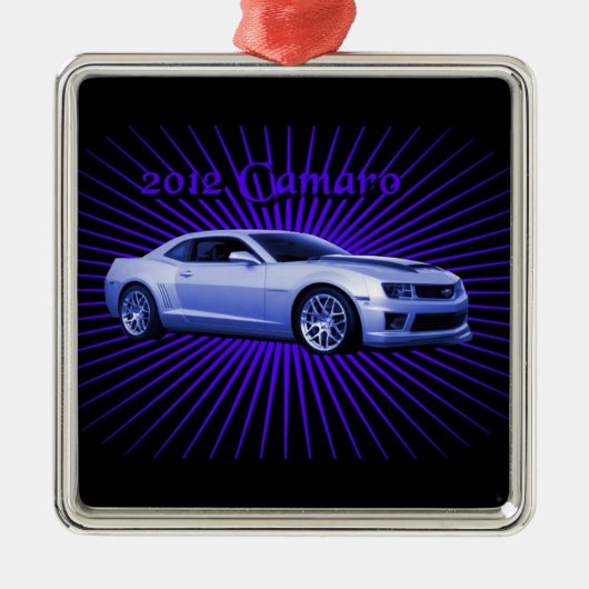 Chevy: Camaro 2012 Silbernes Ornament (Vorne)