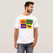 Chevy Camaro RS konvertierbare Pop-Kunst 1967 T-Shirt (Vorne ganz)