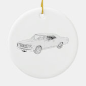 Chevy Chevelle 1967 Keramik Ornament (Hinten)