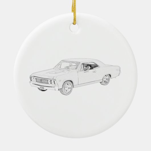 Chevy Chevelle 1967 Keramik Ornament (Hinten)
