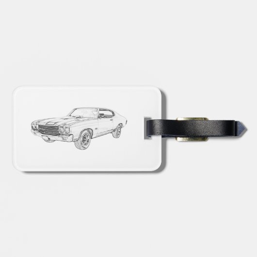 chevy chevelle 1970 gepäckanhänger (Rückseite horizontal)