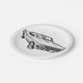 Chevy Chevelle SS 396 Illustration 1966 Pappteller (Schrägansicht)