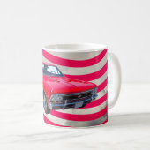 Chevy Chevelle SS 396 mit amerikanischer Flagge Kaffeetasse (VorderseiteRechts)