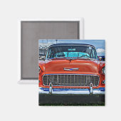 Chevy Chevrolet Tri-Five BelAir Hotrod Magnet (Vorderseite/Rückseite)