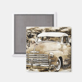 Chevy Chevrolet Truck aus den 50er Jahren Magnet (Vorderseite/Rückseite)