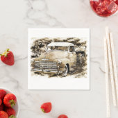 Chevy Chevrolet Truck aus den 50er Jahren Serviette (Beispiel)