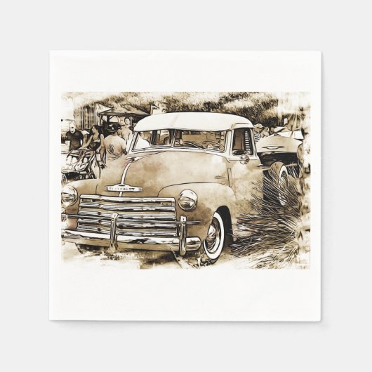 Chevy Chevrolet Truck aus den 50er Jahren Serviette (Vorderseite)