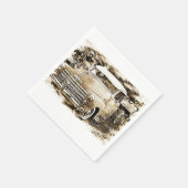 Chevy Chevrolet Truck aus den 50er Jahren Serviette (Ecke)