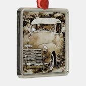 Chevy Chevrolet Truck aus den 50er Jahren Silbernes Ornament (Rechts)