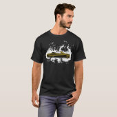 Chevy Convertible Sixties Gold White Flames T-Shirt (Vorne ganz)